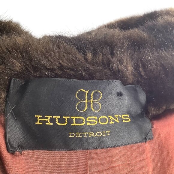 VTG 60s Hudson's Detroit Faux Fur Animal Print Coat L Penny Lane Cheetah Leopard - Picture 6 of 11